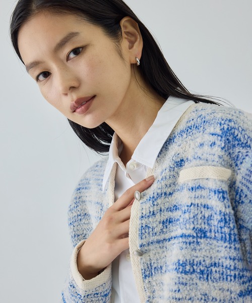 ROPE'（ロペ） カーディガン ツイードニットショート丈カーディガン