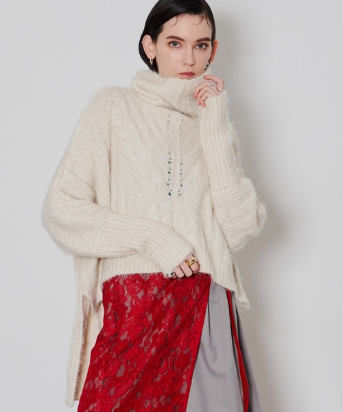 「LA BELLE ETUDE」 タートルネックニット FREE ブルー レディース_画像2