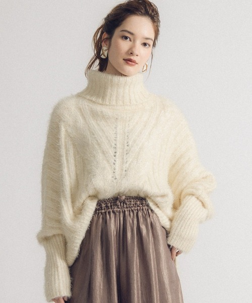 「LA BELLE ETUDE」 タートルネックニット FREE ブルー レディース_画像3