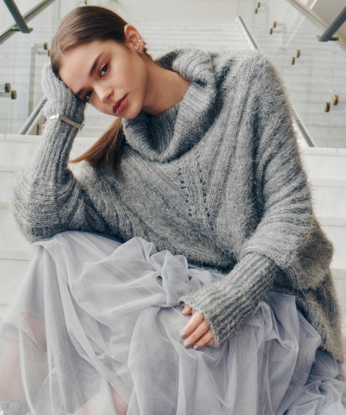 「LA BELLE ETUDE」 タートルネックニット FREE ブルー レディース_画像6