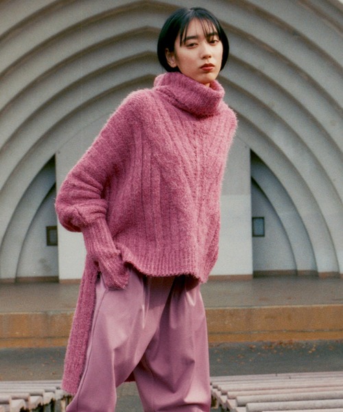 「LA BELLE ETUDE」 タートルネックニット FREE ブルー レディース_画像8