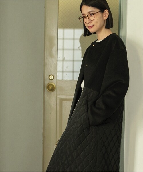 「OPAQUE.CLIP」 ノーカラーコート 40 ブラック レディース_画像6