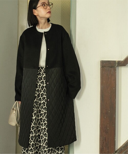 「OPAQUE.CLIP」 ノーカラーコート 40 ブラック レディース_画像7