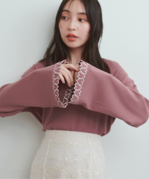 「natural couture」 長袖ニット FREE ピンク レディース_画像5