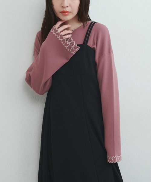 「natural couture」 長袖ニット FREE ピンク レディース_画像7