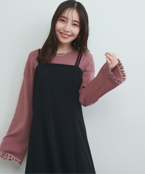 「natural couture」 長袖ニット FREE ピンク レディース_画像8