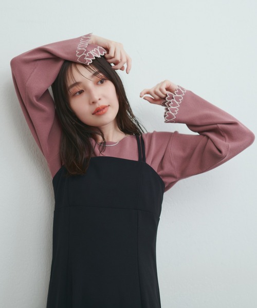 「natural couture」 長袖ニット FREE ピンク レディース_画像9