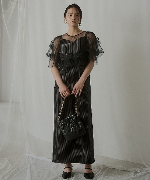 LE'RURE ドレス Fluffy stripe bustier set dress : ZOZOTOWN Yahoo!店