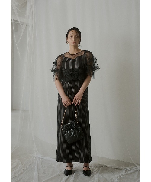 新品　le'rure パーティドレス LE'RURE ドレス Fluffy stripe bustier set dress : ZOZOTOWN Yahoo!店