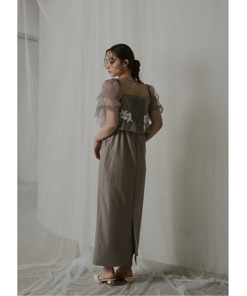 LE'RURE ドレス Fluffy stripe bustier set dress : ZOZOTOWN Yahoo!店