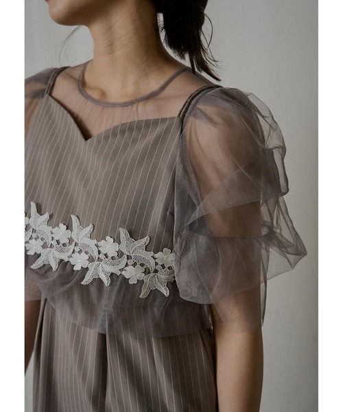 LE'RURE ドレス Fluffy stripe bustier set dress : ZOZOTOWN Yahoo!店