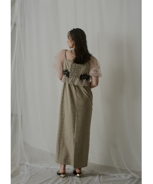 LE'RURE ドレス Fluffy stripe bustier set dress : ZOZOTOWN Yahoo!店