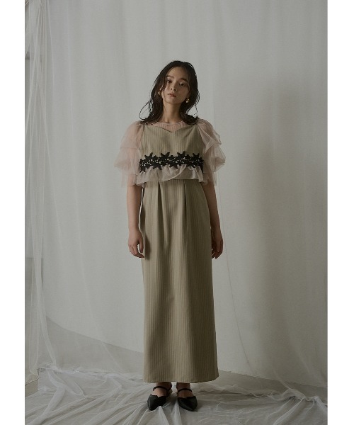 LE'RURE ドレス Fluffy stripe bustier set dress : ZOZOTOWN Yahoo!店