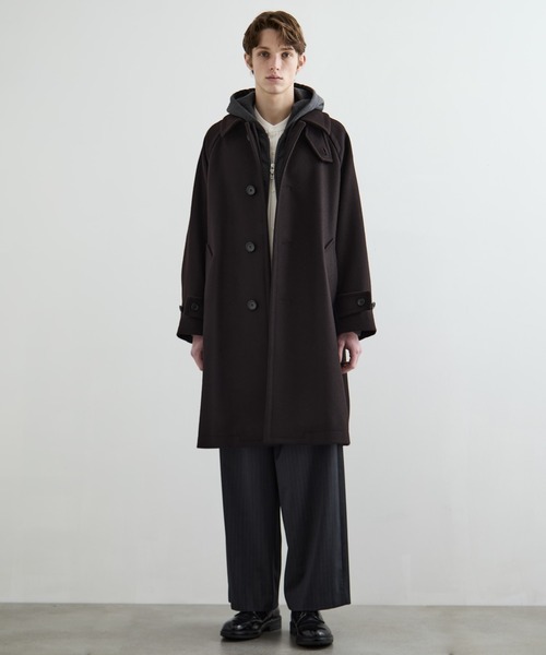 CONZ ステンカラーコート コート S140 バルカラーコート メンズ