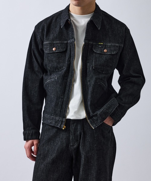Wrangler デニムジャケット 黒 Wrangler（ラングラー） デニムジャケット gジャン 「Wrangler meet LE