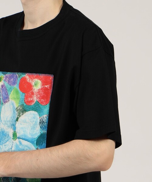 Caban カラフルプリント 半袖Tシャツ CABaN（キャバン） 半袖Tシャツ M ブラック系その他 メンズ : ZOZOTOWN