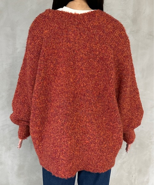 「kutir」 ニットカーディガン FREE ブルー レディース_画像4