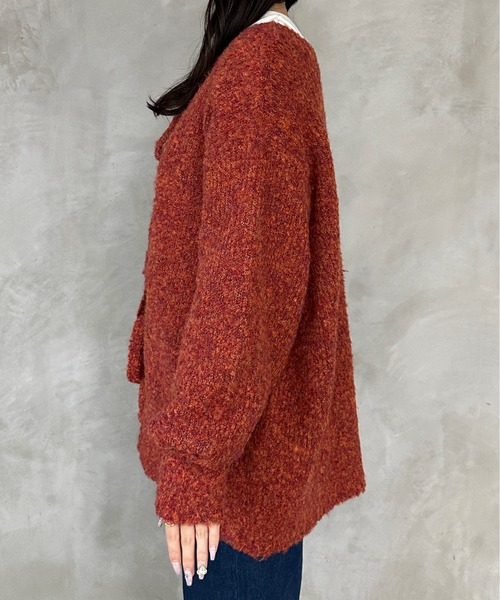 「kutir」 ニットカーディガン FREE ブルー レディース_画像8