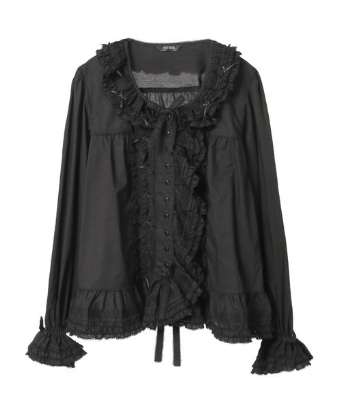 お値下　ピンクハウス　激かわフリル襟 ホワイトブラウス 長袖 PINK HOUSE（ピンクハウス） ブラウス シャツ ローンフリル使い