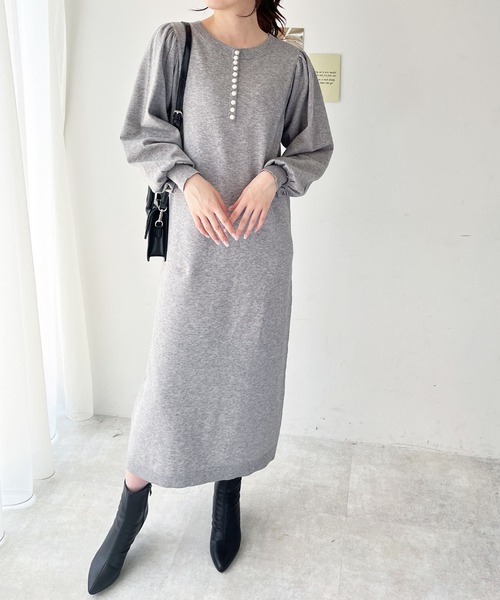 「GeeRA」 ニットワンピース MEDIUM ブラック レディース_画像2