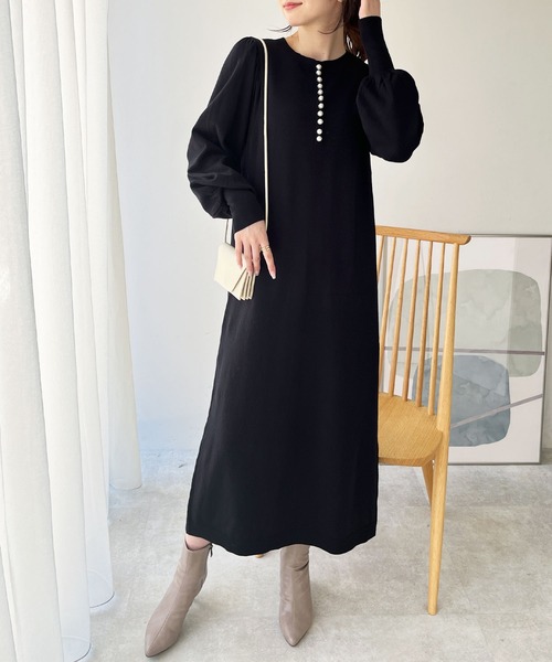 「GeeRA」 ニットワンピース MEDIUM ブラック レディース_画像5