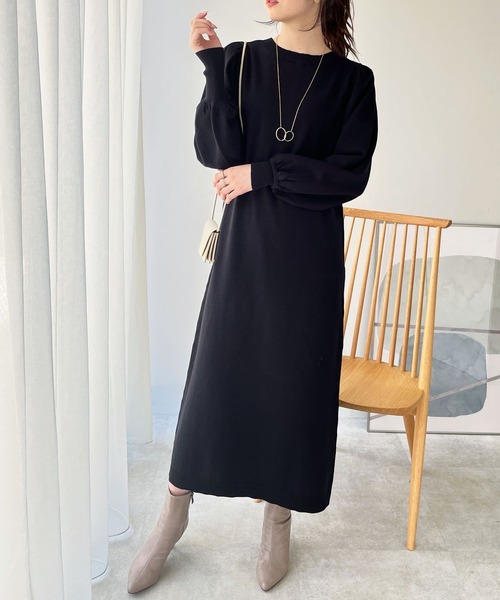 「GeeRA」 ニットワンピース MEDIUM ブラック レディース_画像7