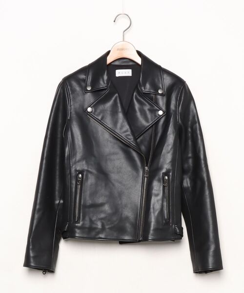 最終お値下価格☆PLST ブラック レザーダブルライダースジャケット PLST（プラステ） ライダースジャケット M ブラック レディース