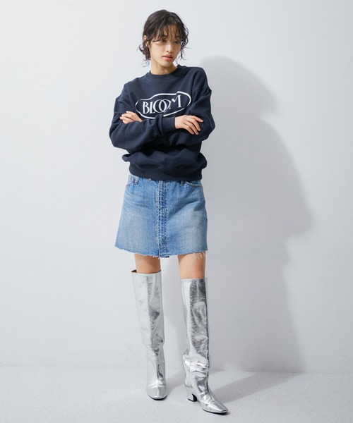 「FRUIT OF THE LOOM」 スウェットカットソー FREE グレー レディース_画像5