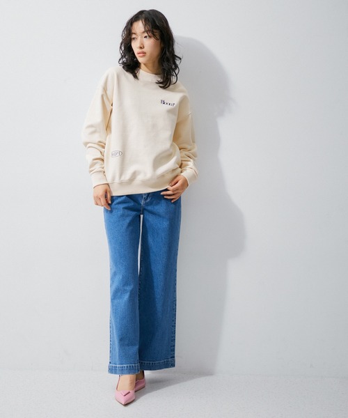 「FRUIT OF THE LOOM」 スウェットカットソー FREE グレー レディース_画像7