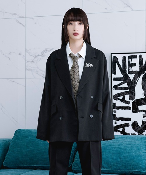 Ellno Loset（エルノロゼット） テーラードジャケット LARGE パープル