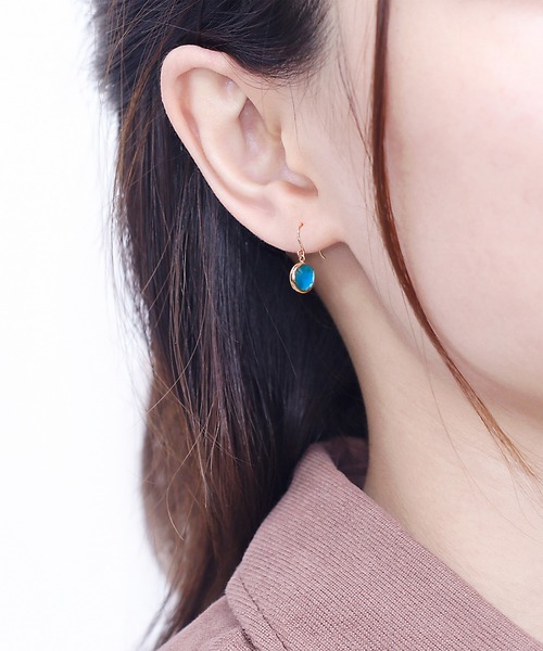 「ESTELLE」 ピアス（両耳用） - イエローゴールド レディース_画像3