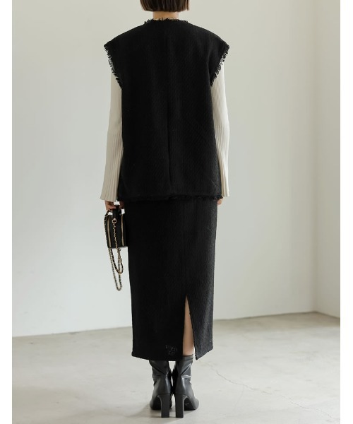 「Re:EDIT」 ベスト MEDIUM グレー レディース_画像2