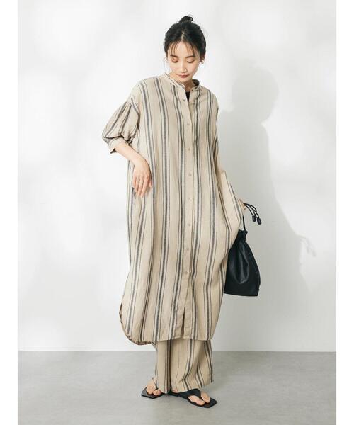 「CRAFT STANDARD BOUTIQUE」 半袖ワンピース FREE ブラウン系その他4 レディース_画像4