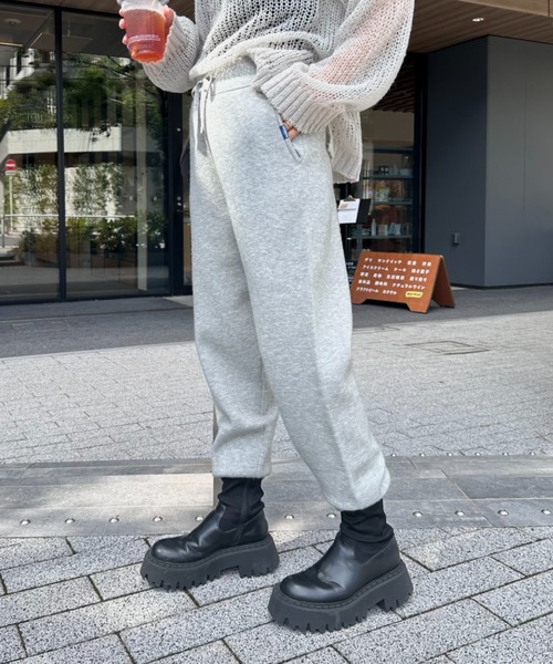 「GEVACO」 パンツ MEDIUM ネイビー レディース_画像4