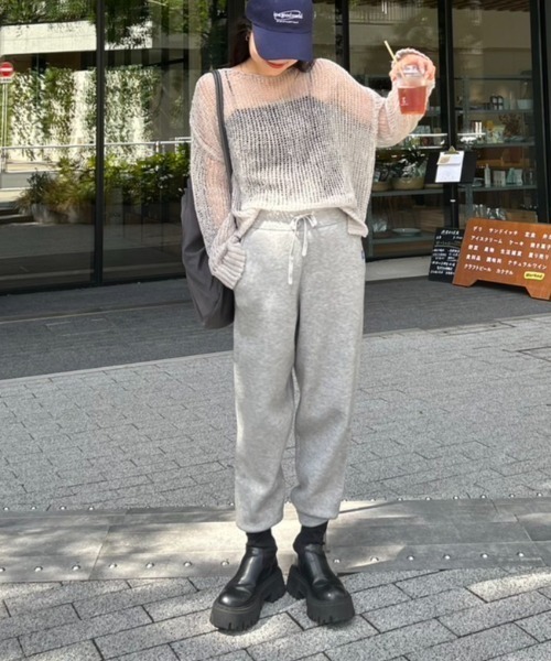 「GEVACO」 パンツ MEDIUM ネイビー レディース_画像7