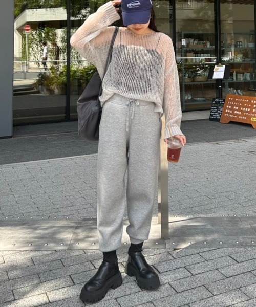 「GEVACO」 パンツ MEDIUM ネイビー レディース_画像8