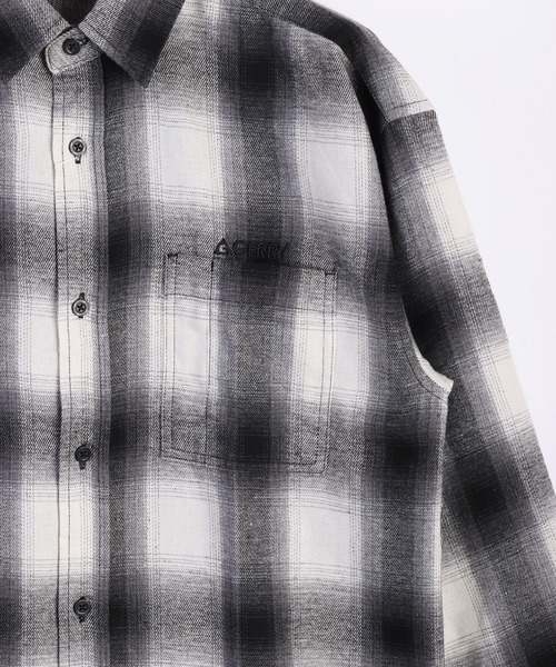 「GERRY」 長袖シャツ L ブラウン メンズ_画像4