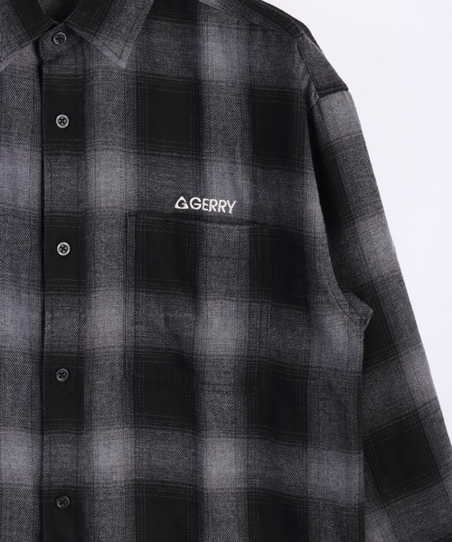 「GERRY」 長袖シャツ L ブラウン メンズ_画像8