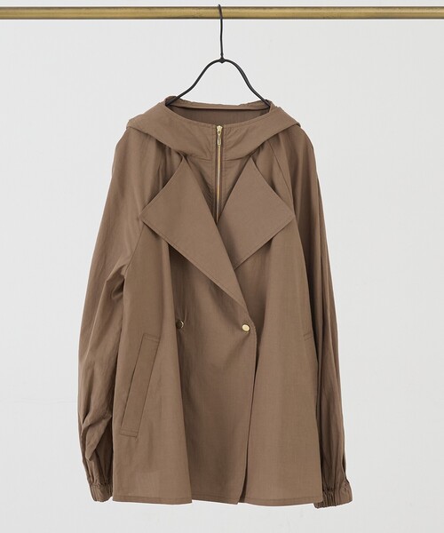 collex（コレックス） トレンチコート コート レイヤード風ジップ