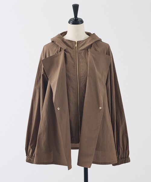 collex（コレックス） トレンチコート コート レイヤード風ジップ