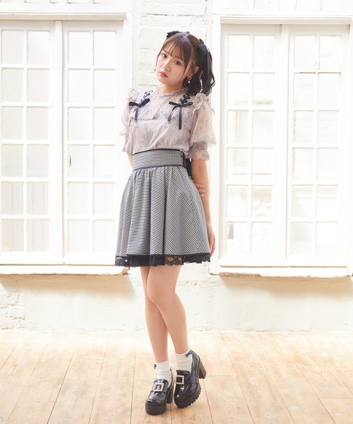 「ROJITA」 フレアスカート FREE ブラック レディース_画像2