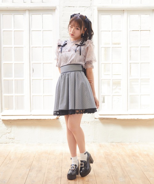 「ROJITA」 フレアスカート FREE ブラック レディース_画像3