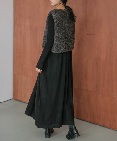 「SUGAR BISKET」 「La-gemme」ニットワンピース フリー ベージュ レディース_画像3