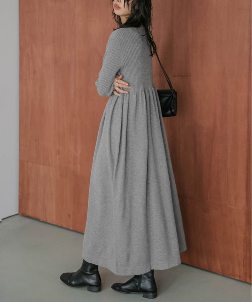 「SUGAR BISKET」 「La-gemme」ニットワンピース フリー ベージュ レディース_画像6