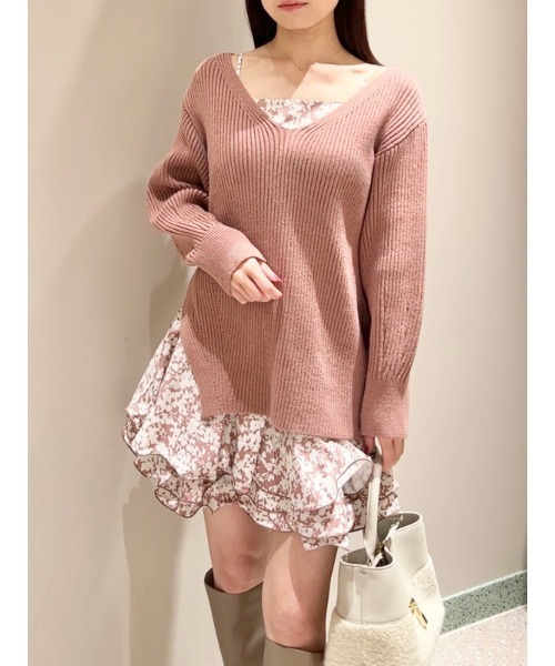 「SNIDEL」 コンビワンピース ONE SIZE ブラック レディースの画像