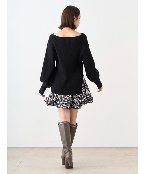 「SNIDEL」 コンビワンピース ONE SIZE ブラック レディースの画像