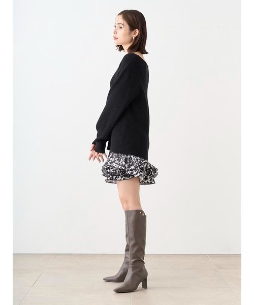 「SNIDEL」 コンビワンピース ONE SIZE ブラック レディースの画像
