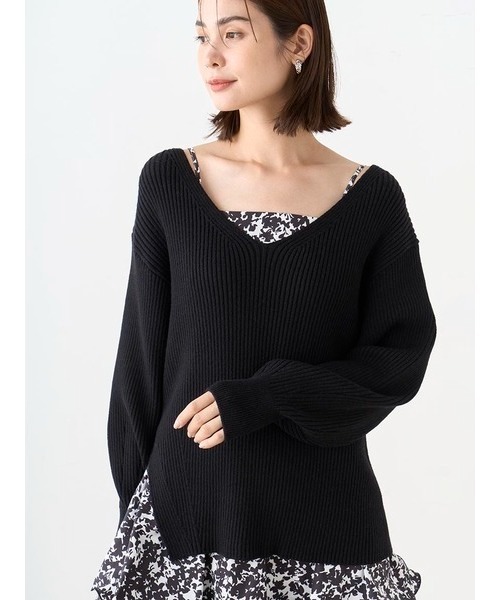 「SNIDEL」 コンビワンピース ONE SIZE ブラック レディースの画像