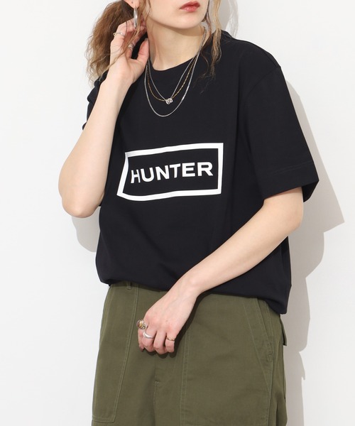 HUNTER（ハンター） tシャツ 半袖 ユニセックス ロゴ Tシャツ 半袖