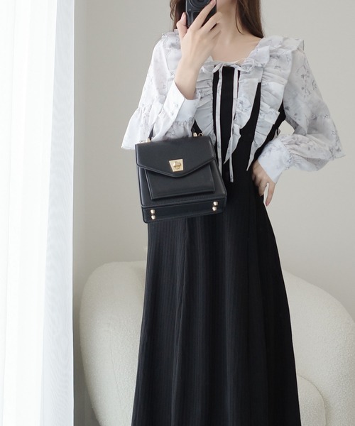 「mily bilet」 ドッキングワンピース X-LARGE ブラック レディース_画像2